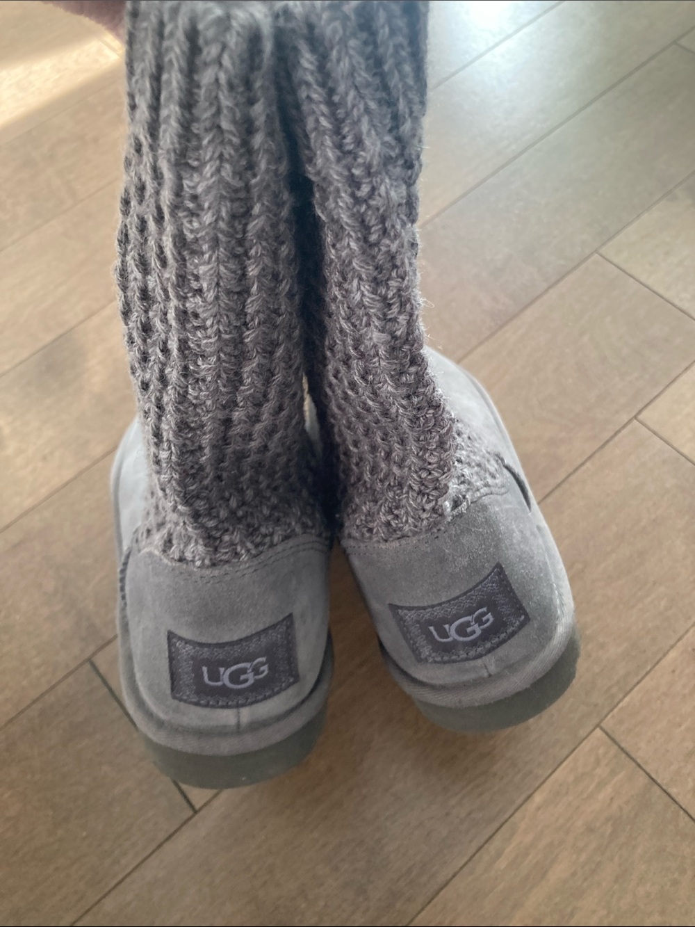 UGG Women's  solene grey  Knit-Cuff boots